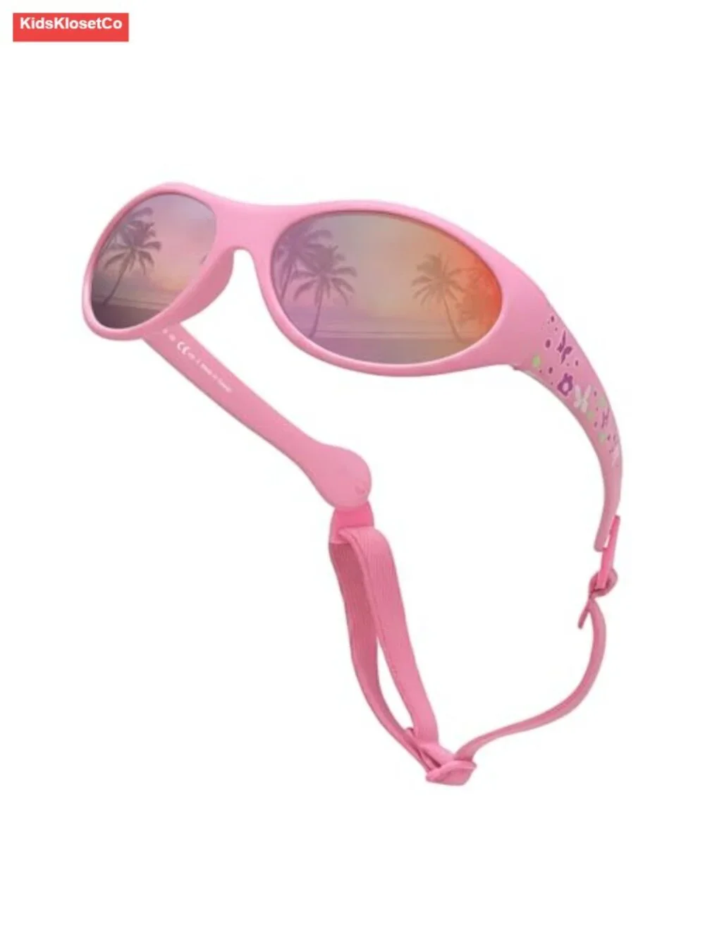 UV400 Polarized Kids Sunglasses with Adjustable Strap Flexible BPA-Free Frame